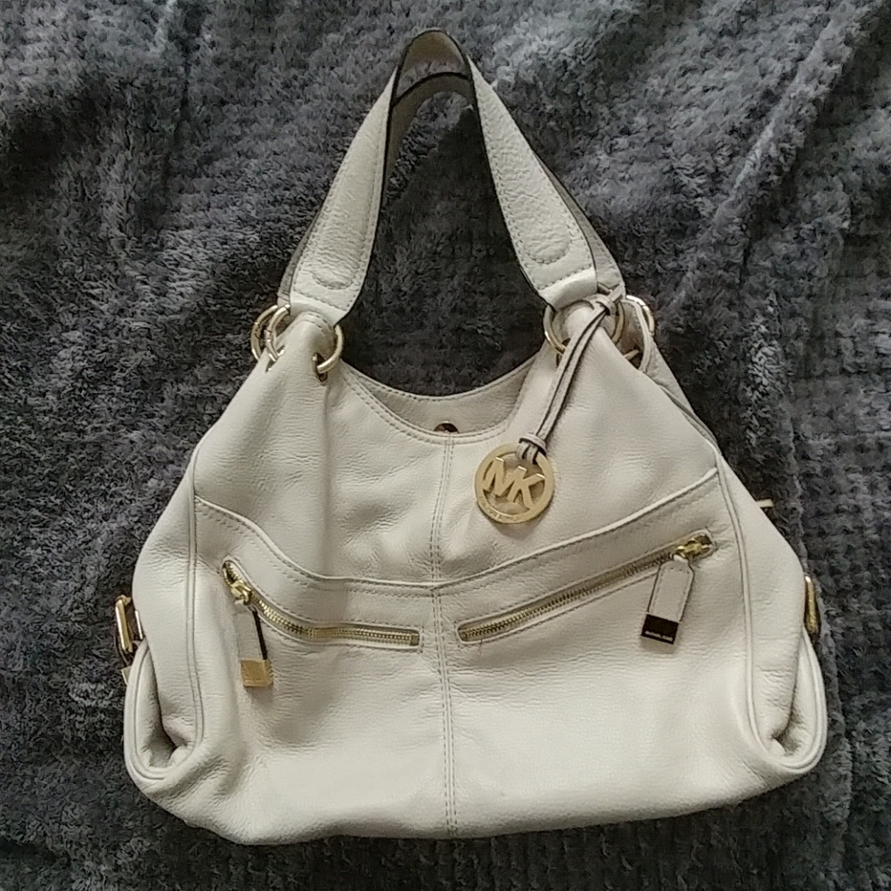 White Michael Kors Hobo Bag
